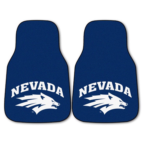 Nevada Wolf Pack 2-pc Carpeted Car Mat Set - Wolf Logo