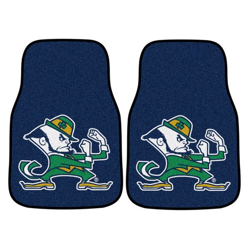 Notre Dame Fighting Irish 2-piece Carpet Car Mat Set Notre Dame Fighting Irish 2-piece Carpet Car Mat Set