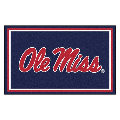 Mississippi Rebels - Ole Miss 4' x 6' Ultra Plush Area Rug