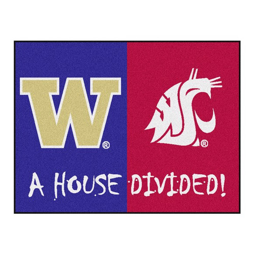 Washington Huskies- Washington State Cougars House Divided Mat