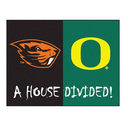 Oregon Ducks - Oregon State Beavers House Divided Mat