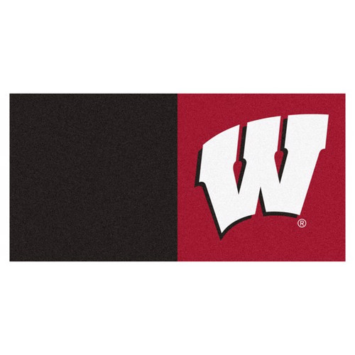 Wisconsin Badgers Team Logo Carpet Tiles