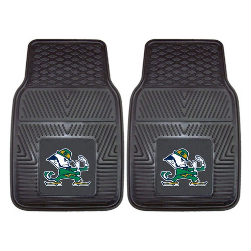 Notre Dame Fighting Irish 2-piece Heavy Duty Vinyl Car Mat Set Notre Dame Fighting Irish 2-piece Heavy Duty Vinyl Car Mat Set