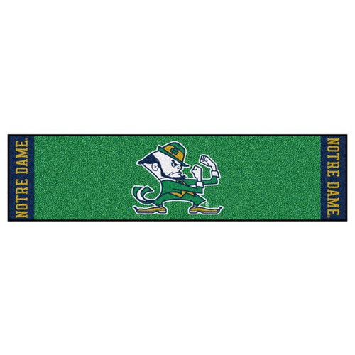 Notre Dame Fighting Irish Golf Putting Green Mat - Leprechaun logo Notre Dame Fighting Irish Golf Putting Green Mat - Leprechaun logo