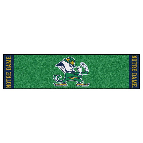 Notre Dame Fighting Irish Golf Putting Green Mat - Leprechaun logo