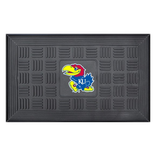 Kansas Jayhawks Medallion Vinyl Door Mat