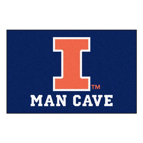 Illinois Fighting Illini Man Cave Mat