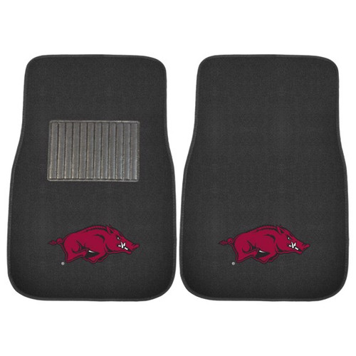 Arkansas Razorbacks 2-piece Embroidered Car Mat Set