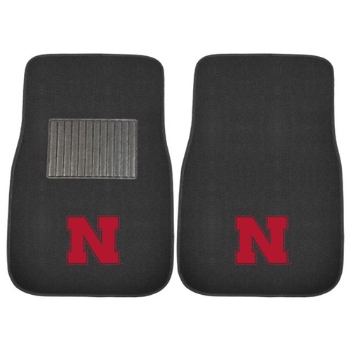 Nebraska Cornhuskers 2-pc Embroidered Car Mat Set