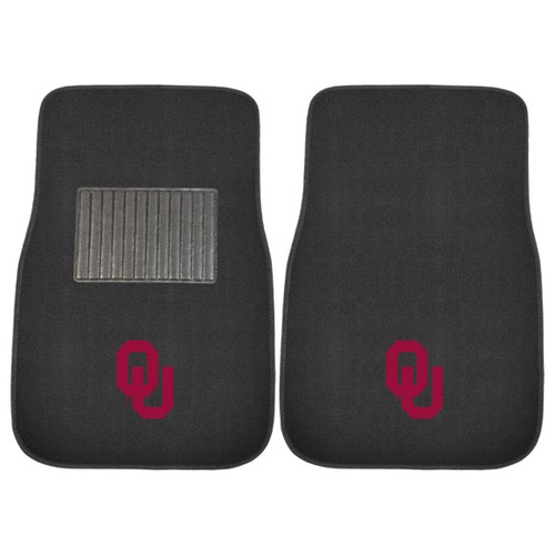 Oklahoma Sooners 2-pc Embroidered Car Mat Set