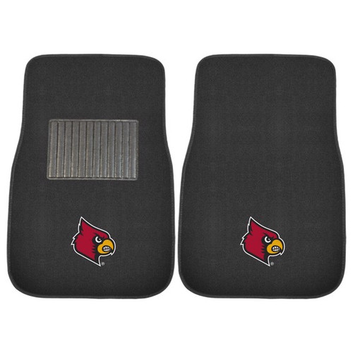 Louisville Cardinals 2-pc Embroidered Car Mat Set