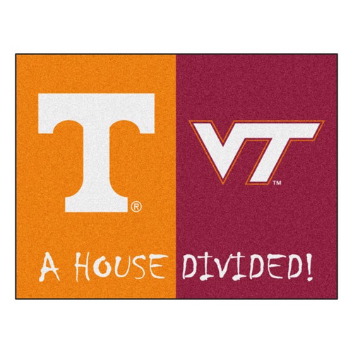 Tennessee Volunteers - Virginia Tech Hokies House Divided Mat