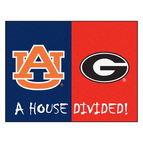 Auburn Tigers - Georgia Bulldogs House Divided Mat