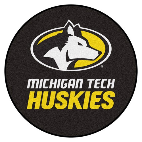 Michigan Tech Hockey Puck Mat