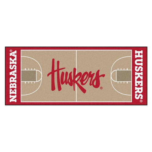 Nebraska Huskers NCAA Basketball Court Runner