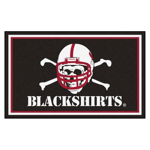 Nebraska Blackshirts 4' x 6' Ultra Plush Area Rug