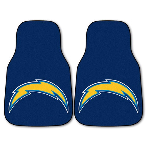 LA  Chargers 2-piece Carpet Car Mat Set