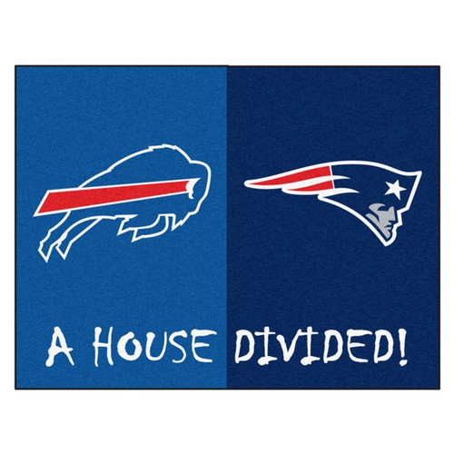 New England Patriots - Buffalo Bills House Divided Mat