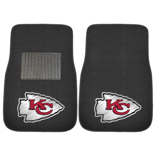 Kansas City Chiefs 2-piece Embroidered Car Mat Set 