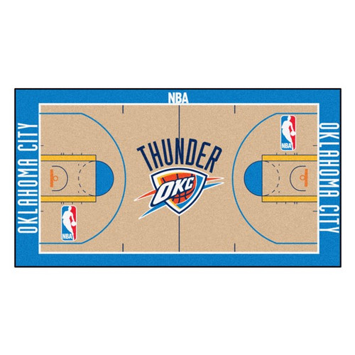 Oklahoma City Thunder NBA Basketball Court Large Runner