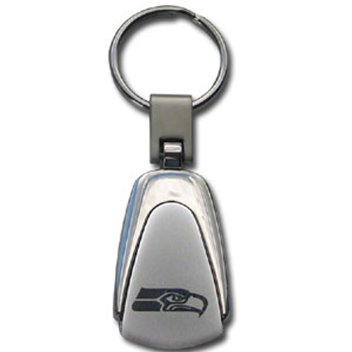 Seattle Seahawks NFL Laser Etched Teardrop Key Chain Seattle Seahawks NFL Laser Etched Teardrop Key Chain