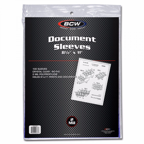  8.5X11 Document Sleeves