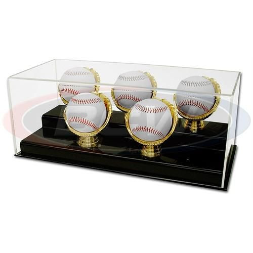 Acrylic 5 Gold Glove Baseball Display Case