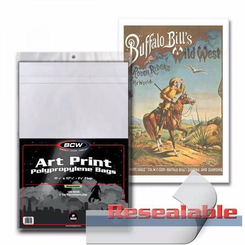 Resealable 11 x 17 Art Print Bags 100 ct