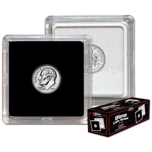 2x2 Coin Snap Case - Dime - Black - 25 Pack