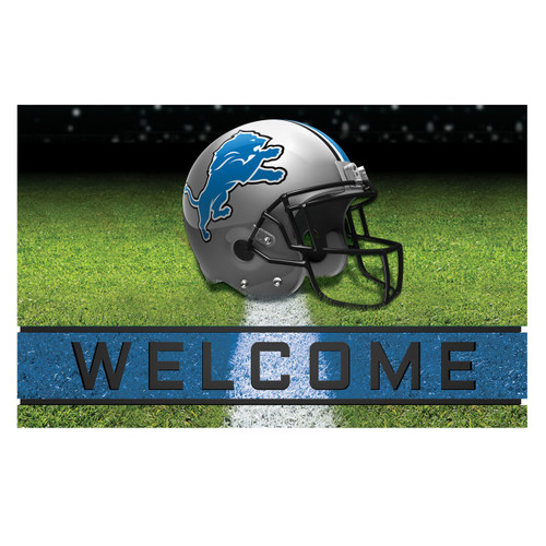 Detroit Lions NFL Crumb Rubber Door Mat Welcome