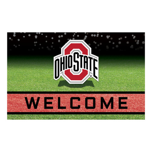 Ohio State Buckeys Crumb Rubber Door Mat Welcome