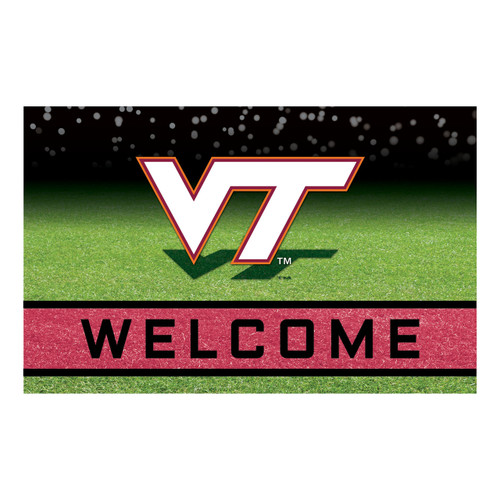 Virginia Tech Hokies Crumb Rubber Door Mat Welcome