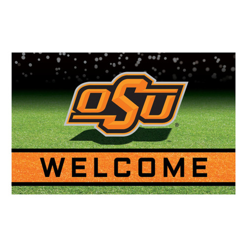 Oklahoma State Cowboys Crumb Rubber Door Mat Welcome