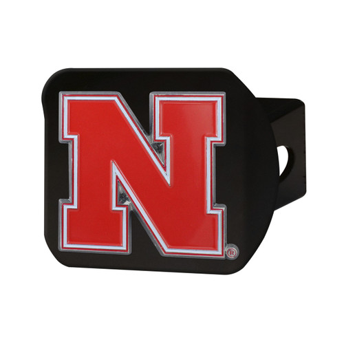 Nebraska Cornhuskers Color Hitch Cover Black