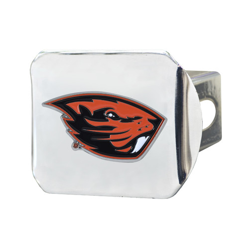 Oregon State Beavers University Chrome Hitch Cover - Color