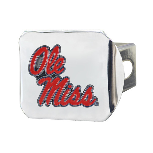 Ole Miss - Mississippi Rebels Chrome Hitch Cover - Color