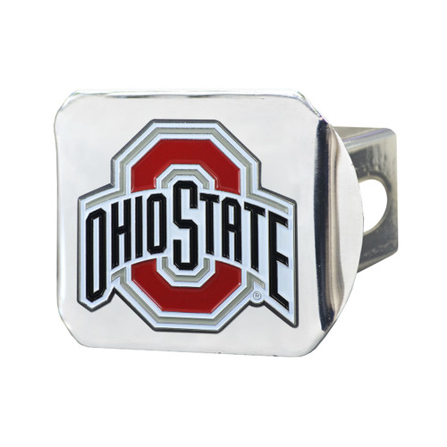Ohio State Buckeyes Chrome Hitch Cover - Color