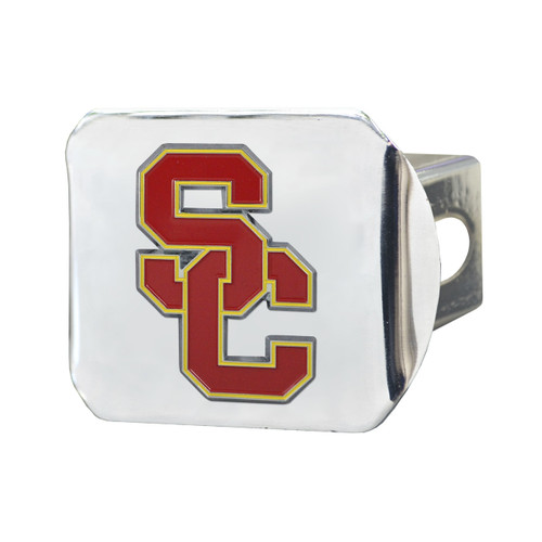 USC Trojans Chrome Hitch Cover - Color