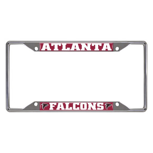 Atlanta Falcons License Plate Frame Chrome Metal