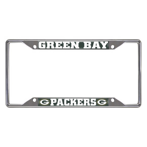 Green Bay Packers License Plate Frame Chrome Metal