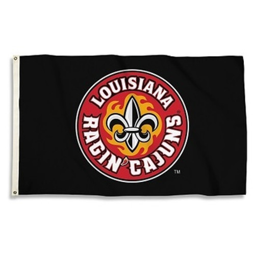 Louisiana Ragin Cajuns 3 Ft X 5 Ft Flag Black