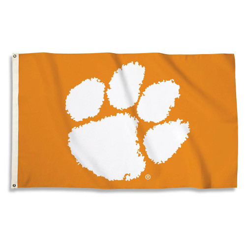 Clemson Tigers NCAA Orange Logo Flag