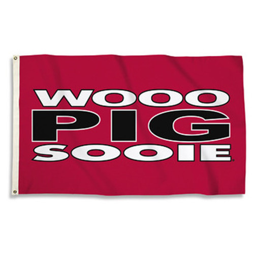 Arkansas Razorbacks Flag - Wooo Pig Sooie Red