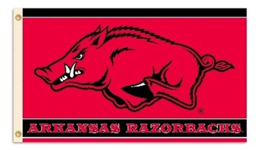 Arkansas Razorbacks 3 Ft X 5 Ft Flag Red Black