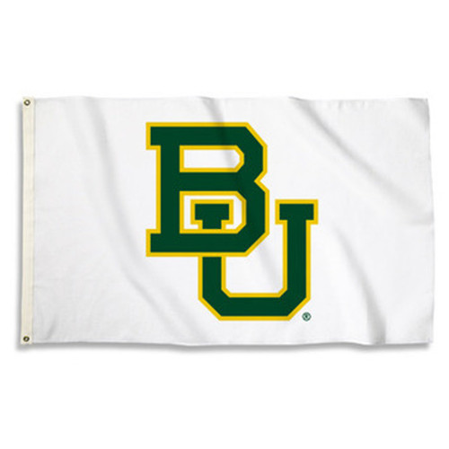 Baylor Bears NCAA White Logo Flag