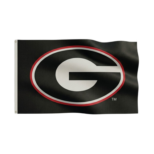 Georgia Bulldogs NCAA 3' x 5' Black Logo Flag