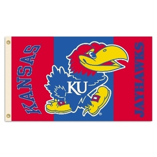 Kansas Jayhawks 2-Sided 3 Ft X 5 Ft Flag