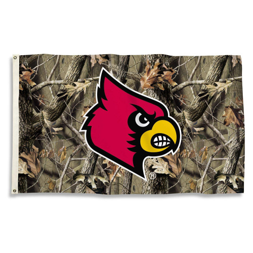 Louisville Cardinals NCAA Realtree Camo Flag