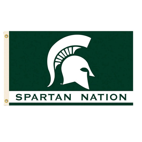 Michigan State Spartans NCAA Spartan Nation Flag Michigan State Spartans NCAA Spartan Nation Flag