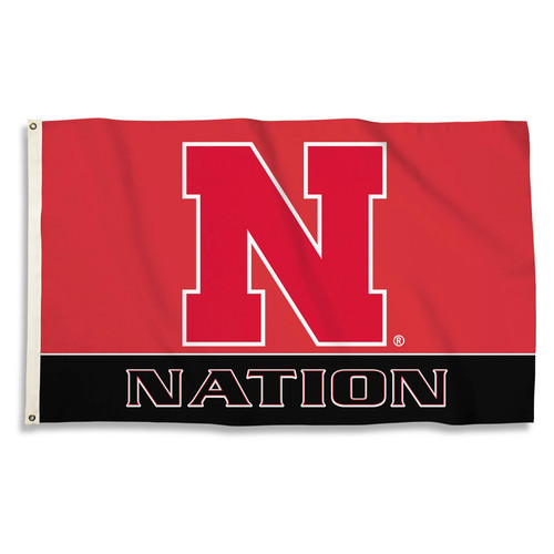 Nebraska Cornhuskers NCAA Nation Flag